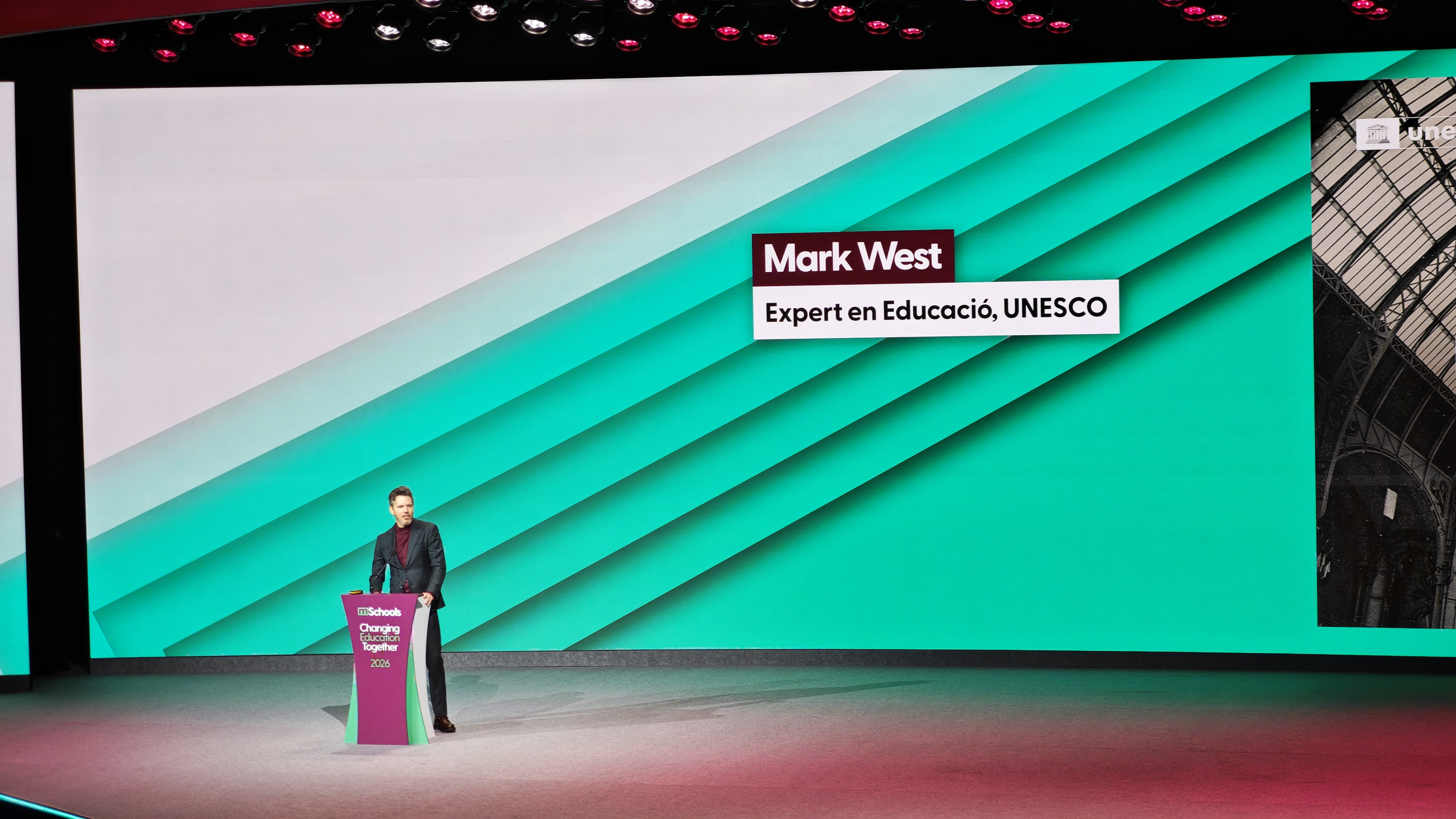 Mark West, en la conferencia del MWC 2026